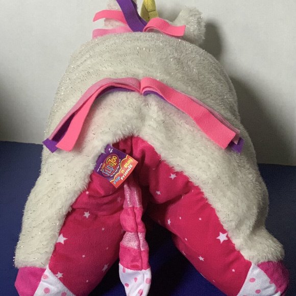 FlipaZoo Flip N Play Friends Sparkle Kitty to Glitter Unicorn  Soft Cuddly Cute - Picture 7 of 11
